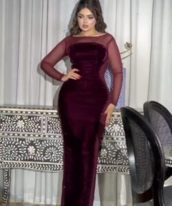 فساتين سهرة مخمل فخمة وانيقه