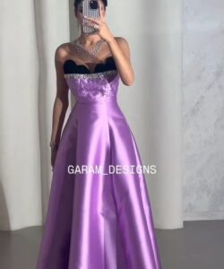 فستان سهرة بدون أكمام روعه