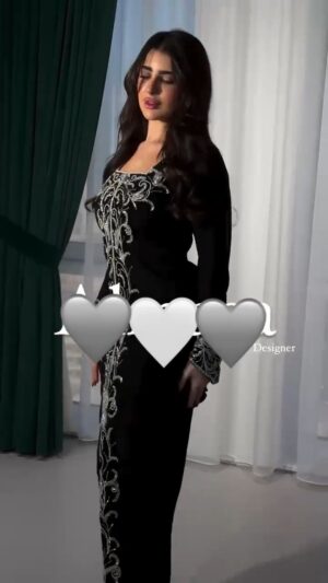 ⁦جلابيات سهرة لون اسود روعه⁩ - الصورة ⁦5⁩