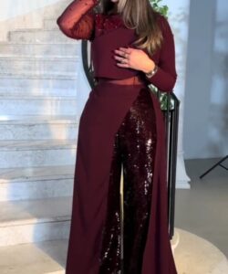 جمبسوت سهرة لون برغندي جميل جدا