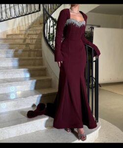 فستان سهرة طويل فخم وانيق