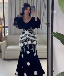 فستان سهرة لون اسود جميل جدا