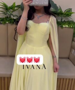 أجمل فستان سهرة شيفون جورجيت