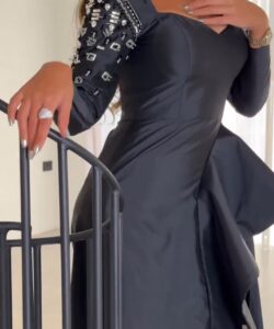 احلى فستان سهرة لون اسود فخم