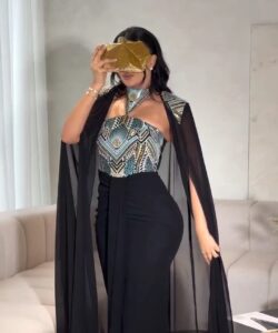 احلى فستان سهرة ناعم لون أسود