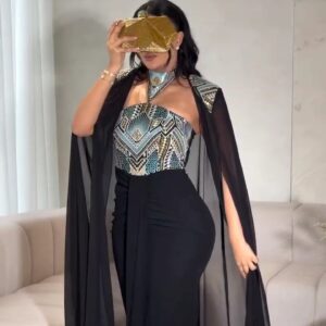 احلى فستان سهرة ناعم لون أسود