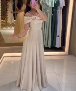 فستان سهرة طويل فخم وانيق
