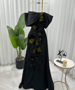 فستان سهرة لون اسود روعه