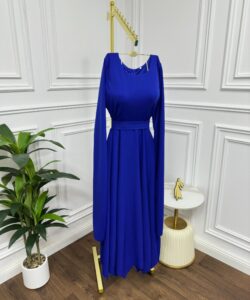 فستان سهرة لون نيلي تحفه