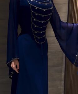 فستان سهرة لون أزرق روعه