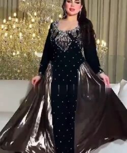 فستان سهرة لون اسود روعه