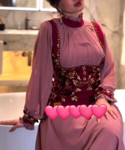 فساتين سهرة أكمام طويلة راقيه جدا