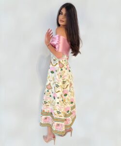 فساتين سهره منقوشه