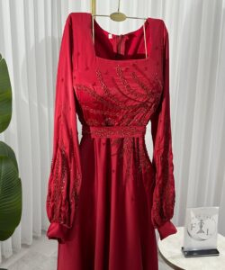 اجمل فساتين سهره لون احمر