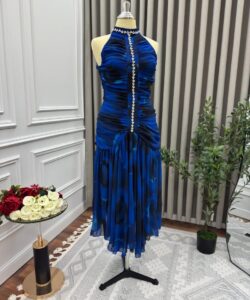 فساتين العيد لون أزرق