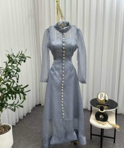 فساتين سهره لون رصاصي روعه