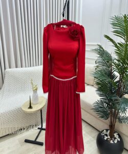 فساتين سهره لون احمر