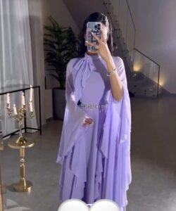 فساتين سهره لون موف