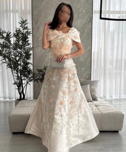 فساتين سهره لون أوف وايت