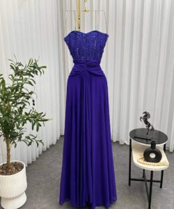 فساتين سهره لون أزرق