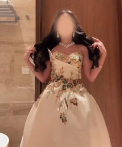 فساتين سهره لون كافيه