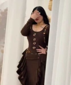 فساتين سهره لون بني