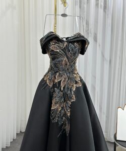 فساتين سهره لون رصاصي غامق