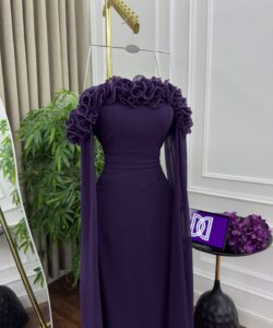 فساتين سهره لون بنفسجي