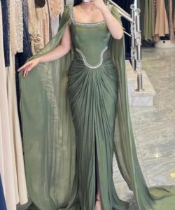 فساتين سهره لون اخضر