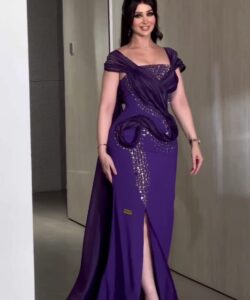 فساتين سهره لون بنفسجي