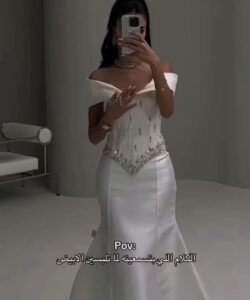فساتين سهره لون ابيض