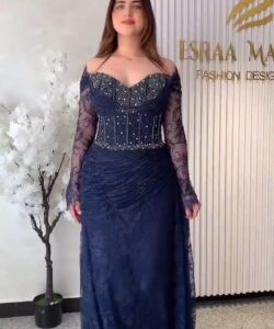 فساتين سهره لون كحلي