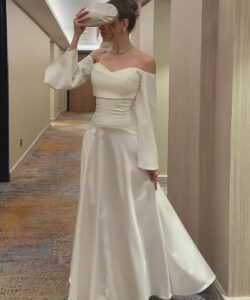 فساتين سهره لون أوف وايت