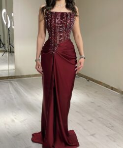 فساتين سهره لون احمر