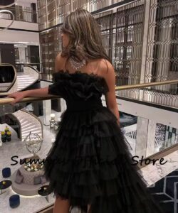 فساتين سهره تل لون اسود