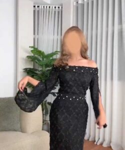 فساتين سهره لون اسود وابيض