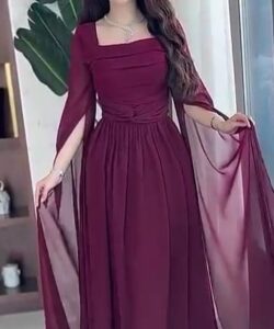 فساتين سهره لون نبيتى