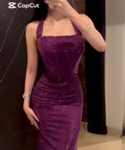 فساتين سهره لون عنابي