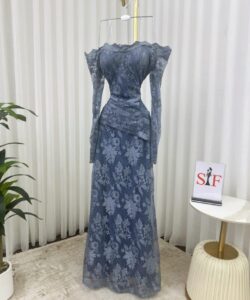 فساتين سهره لون رصاصي