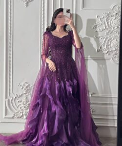 فستان سهره لون بنفسجي
