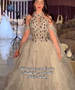 فستان سهره لون بيج