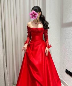 فستان سهره لون احمر