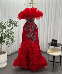 فستان سهره لون احمر