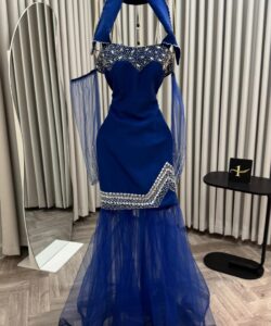 فستان سهره لون أزرق