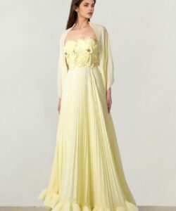 فستان سهره لون أصفر