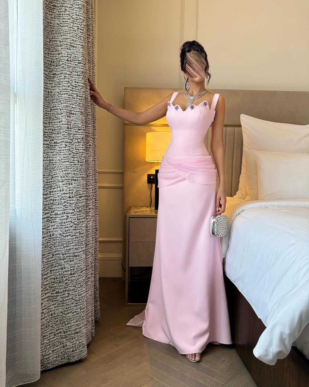 فستان سهره لون وردي