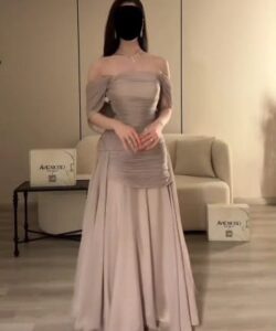 فستان سهره لون كافيه