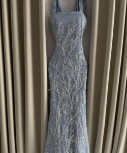 فستان سهره لون سماوي