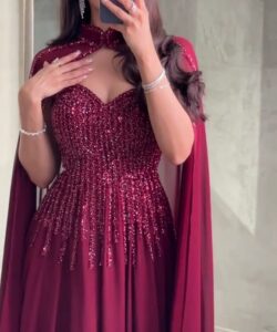 فستان سهره لون نبيتى