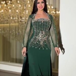 فستان سهره لون زيتي